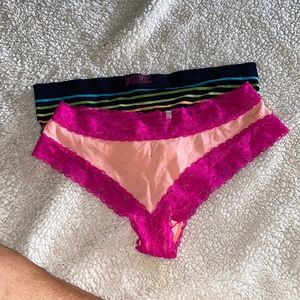 NWT Victoria’s Secret pink 2 pairs underwear!